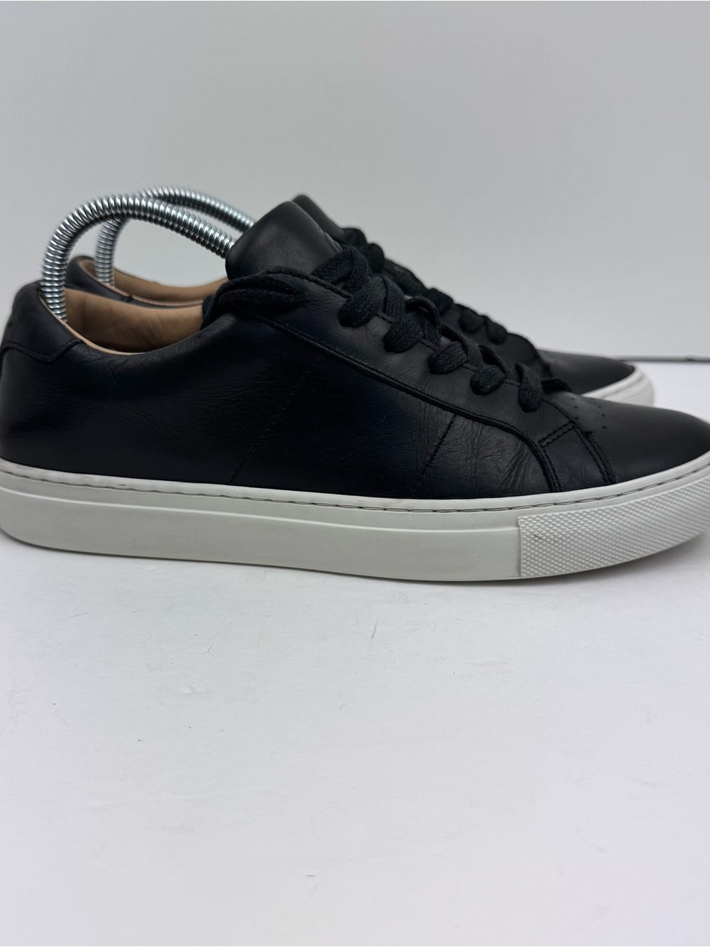 Greats Brooklyn leather sneakers. Women size 8. Made In Italy. Lace up. Black.